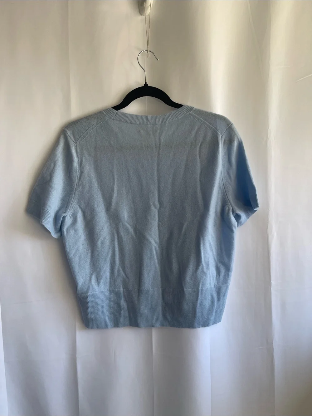 J. Crew Pale Blue Short Sleeve Knit Top